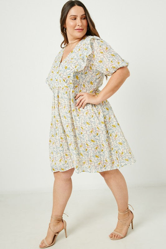 Chiffon Wrap Mini Dress