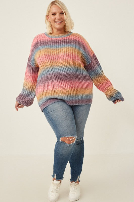 Ombre Chunky Knit Sweater