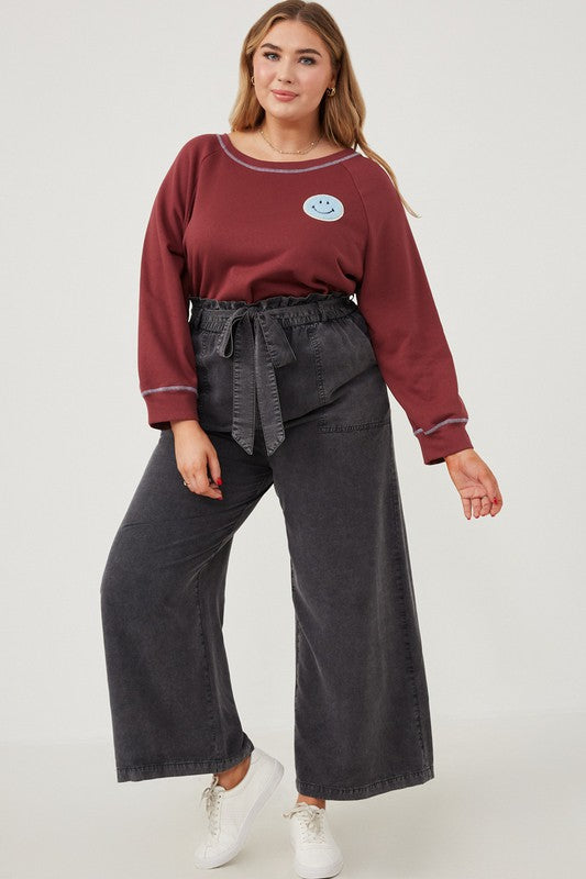 Dyed Tencel Wide Leg Pant