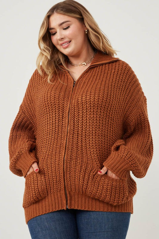 Puff Sleeve Knit Jacket
