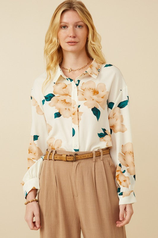 Floral Soft Stain Button Shirt