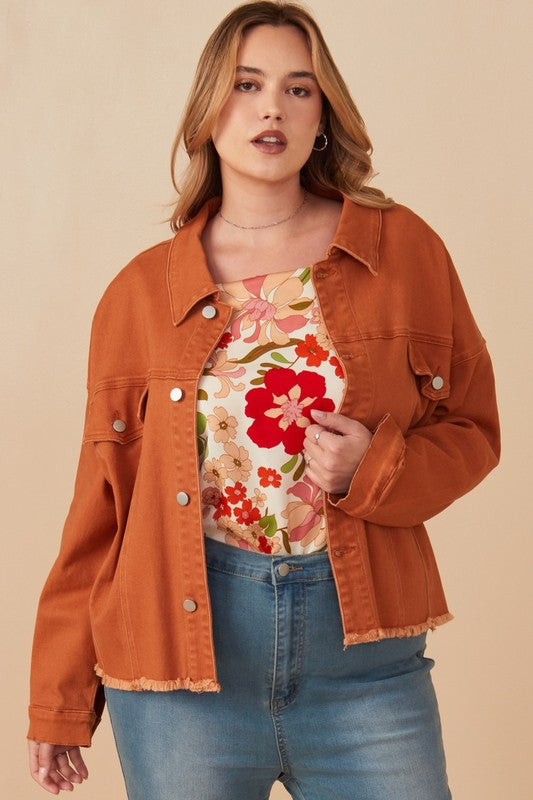 Stretch Twill Cropped Jacket