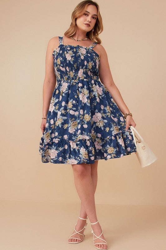 Floral Bodice Tank Dress