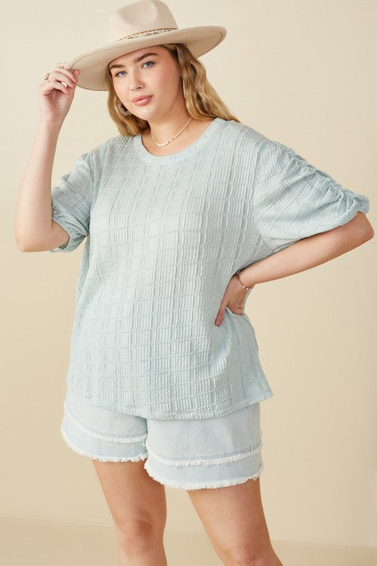 Textured Stretch Knit Top