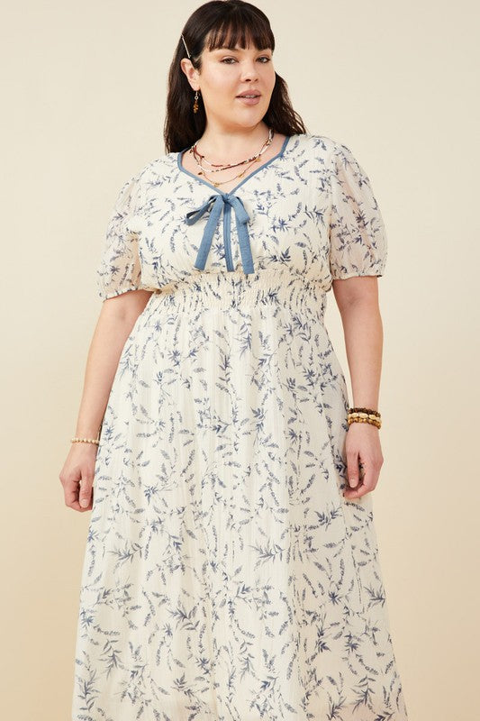 Smocked Waist Floral Dress