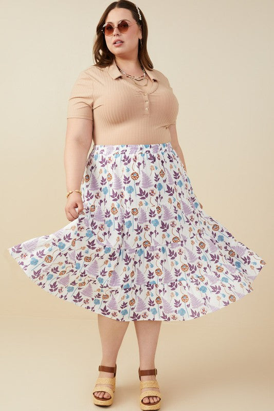 Botanical Tiered Skirt