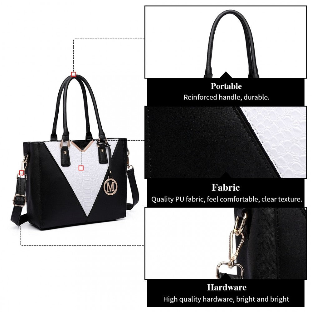 V-SHAPE MULTICOLOUR TOTE BAG