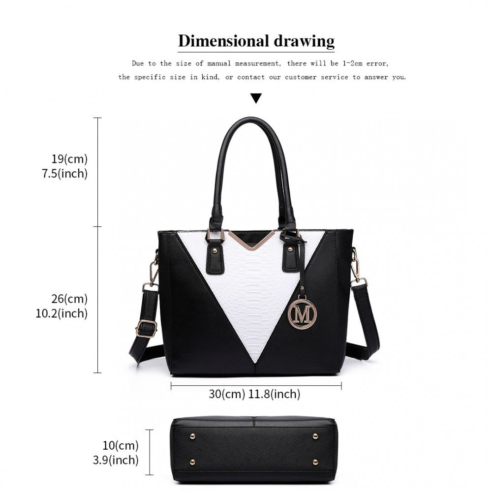 V-SHAPE MULTICOLOUR TOTE BAG