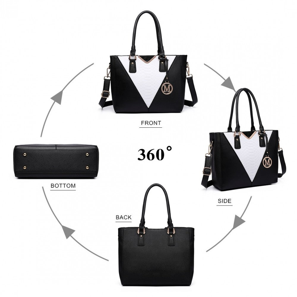 V-SHAPE MULTICOLOUR TOTE BAG