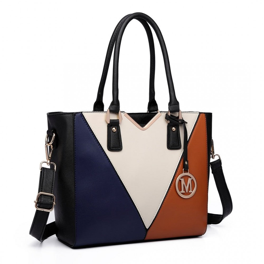 V-SHAPE MULTICOLOUR TOTE BAG
