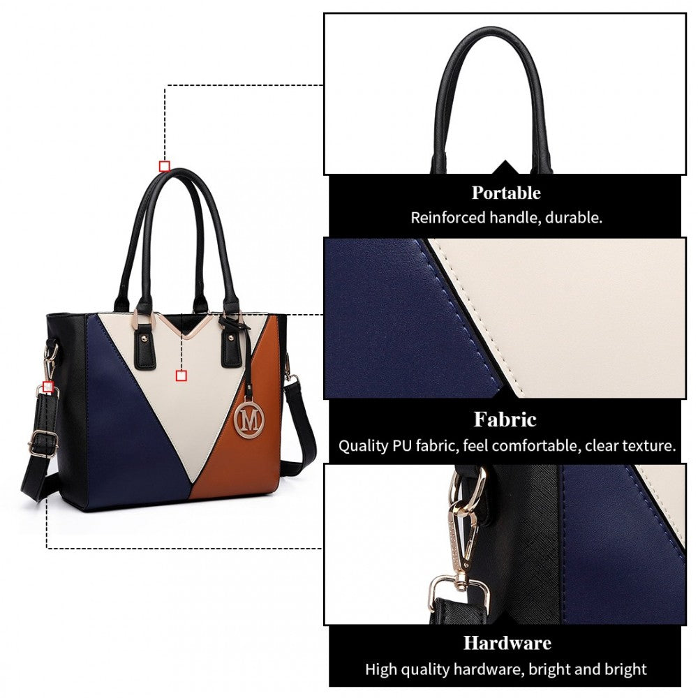 V-SHAPE MULTICOLOUR TOTE BAG