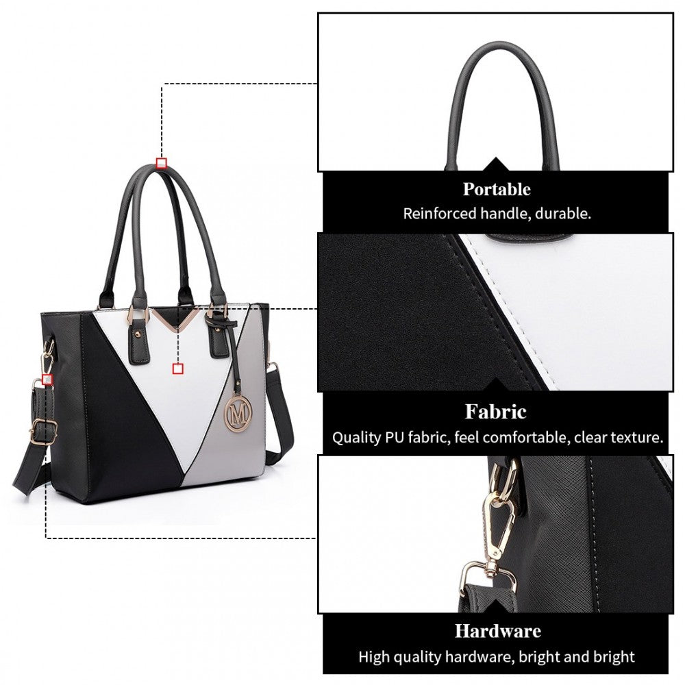 V-SHAPE MULTICOLOUR TOTE BAG