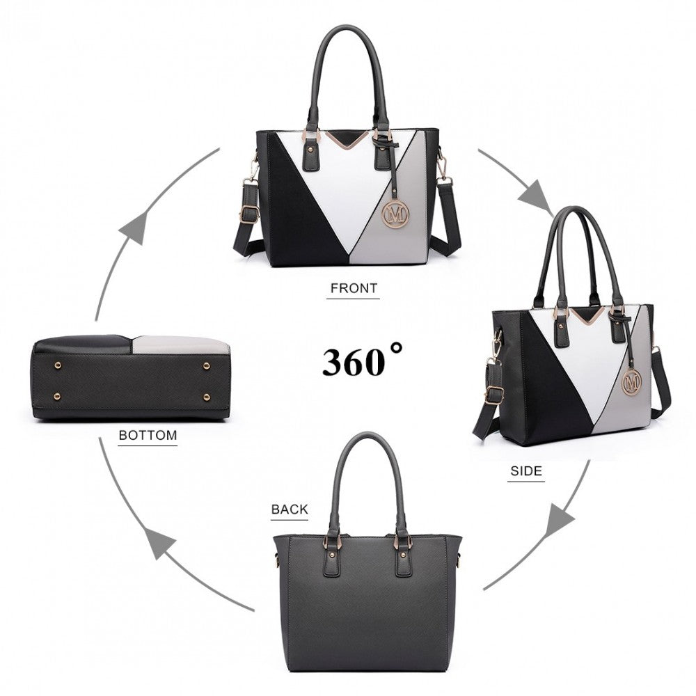 V-SHAPE MULTICOLOUR TOTE BAG