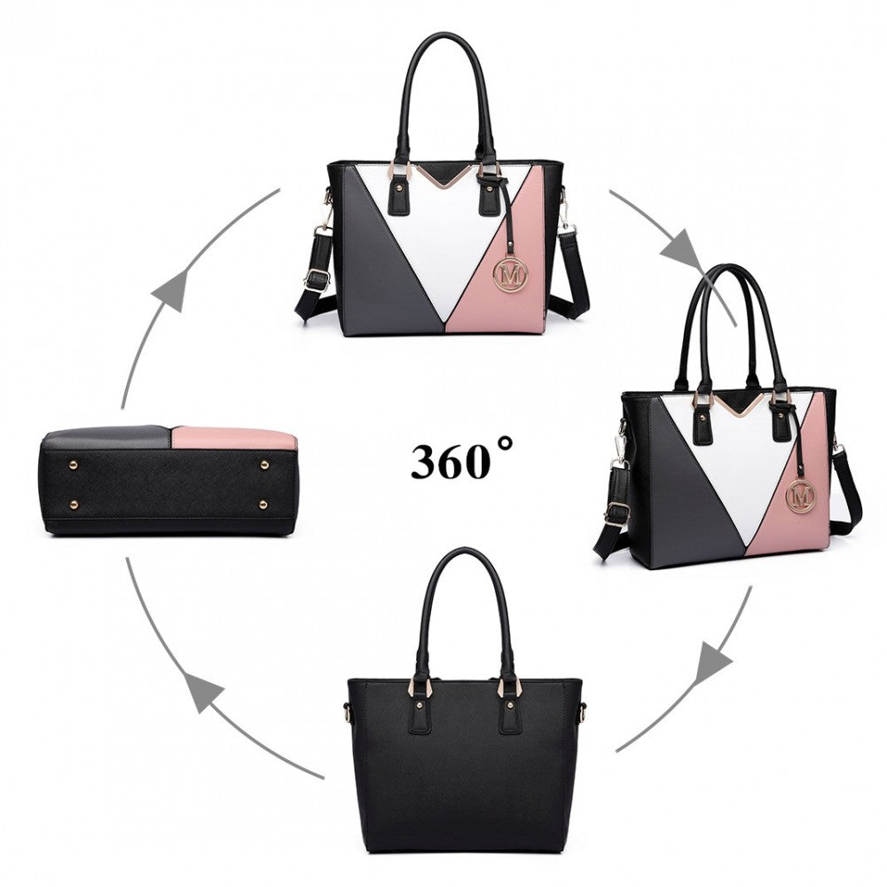 V-SHAPE MULTICOLOUR TOTE BAG