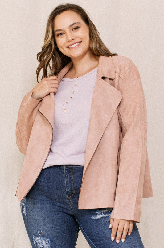 Solid Suede Rider Jacket