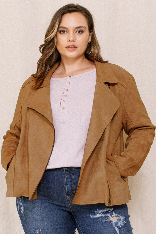 Solid Suede Rider Jacket