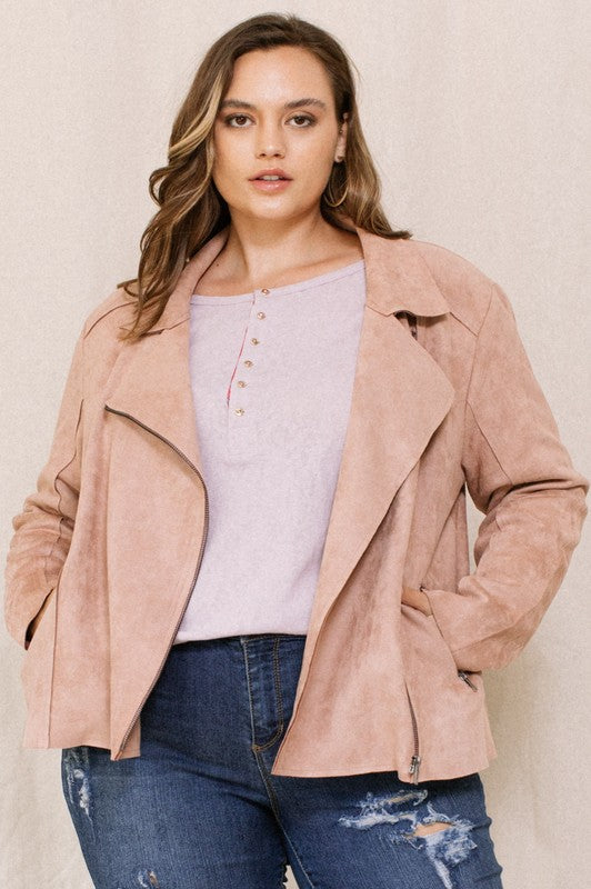 Solid Suede Rider Jacket