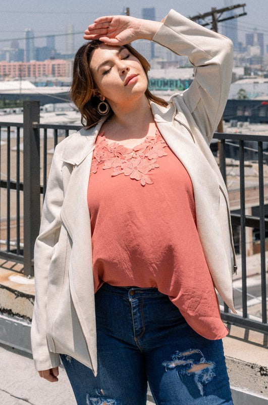 Solid Suede Rider Jacket