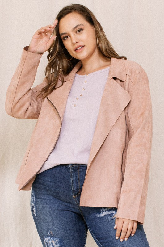 Solid Suede Rider Jacket