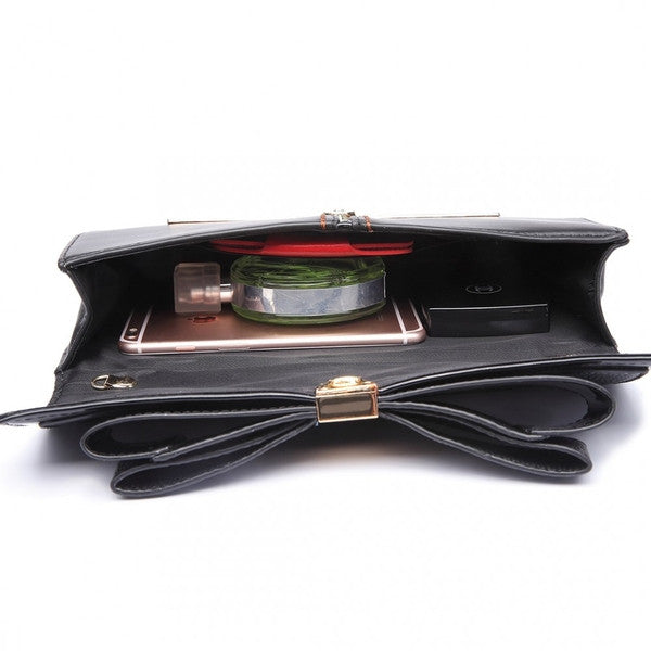 Black Bow Clutch-Handbags-ML-Daring Diva Australia, plus size fashion, plus size clothing, plus size clothing online, plus size womens clothing, womens clothing online, womens fashion, women's bag, bags for women, womens handbag, handbags for women, leather bag, handbags, chain bag, shoulder bag, tote bags, clutches, pouches, backpacks, beach bags, bags, accessories, purses for women, ladies handbags, crossbody bags for women, womens work bag, fashion, black chain shoulder bag, black shoulder bag