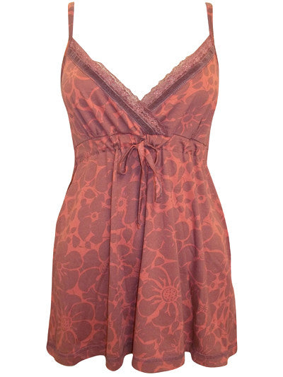 Leaf Print Lace Trim Camisole-SOLD-SOLD-Daring Diva Australia