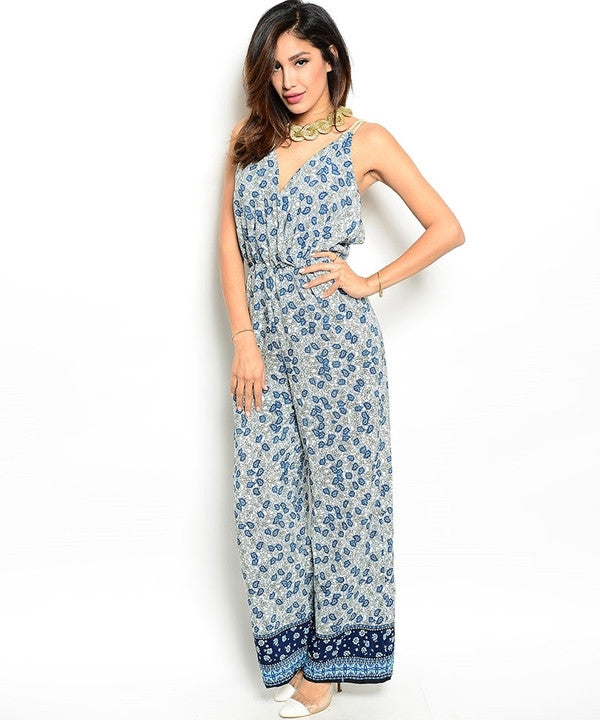IVORY BLUE JUMPSUIT-SOLD-SOLD-Daring Diva Australia
