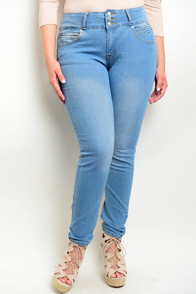Z-Priscilla Skinny Jeans L/Blue-SOLD-SOLD-Daring Diva Australia