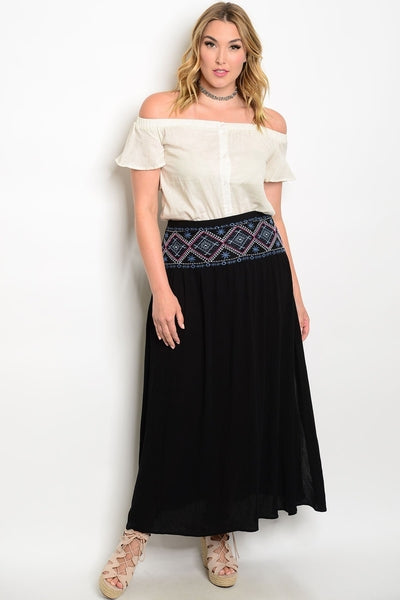 Z-Sabrina Embrodered Skirt Black-SOLD-SOLD-Daring Diva Australia