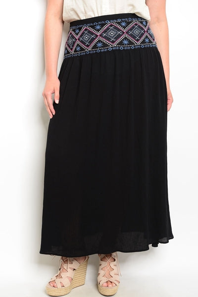 Z-Sabrina Embrodered Skirt Black-SOLD-SOLD-Daring Diva Australia