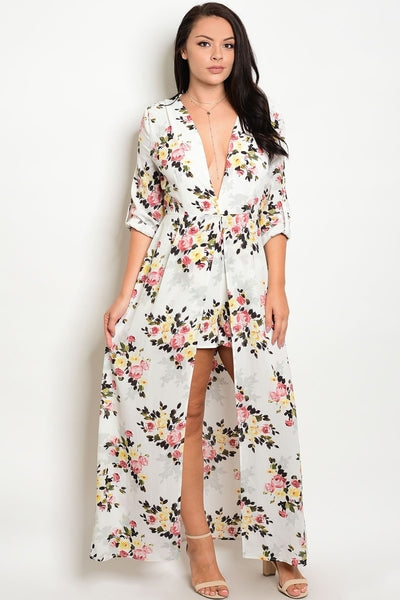 Clarissa Floral Maxi Playsuit-SOLD-SOLD-Daring Diva Australia