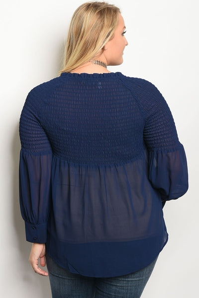 Z-Desiree Chiffon Top Navy-SOLD-SOLD-Daring Diva Australia