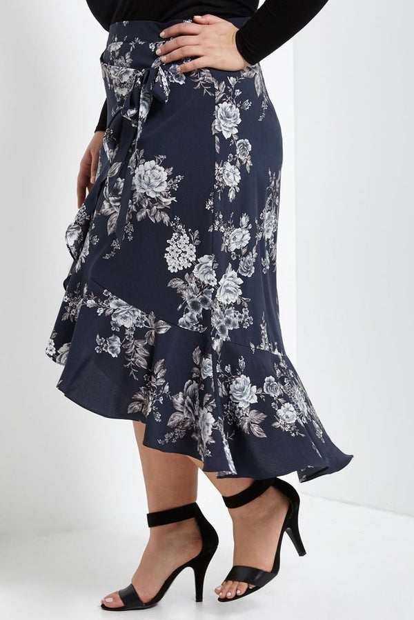 Niki Ruffle Midi Skirt-Bottoms-MT-Daring Diva Australia, plus size fashion, plus size clothing, plus size clothing online, plus size womens clothing, daring diva, daring diva australia, plus size womens clothing online, plus size womens fashion, plus size womens fashion online, plus size skirt, plus size summer skirt, plus size tiered skirt, plus size midi skirt, plus size skater skirt, plus size floral skirt, plus size office skirt, plus size formal skirt, plus size casual skirt, plus size pull on skirt