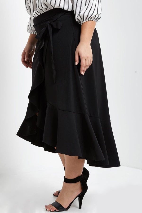 Niki Ruffle Midi Skirt-Bottoms-MT-Daring Diva Australia, plus size fashion, plus size clothing, plus size clothing online, plus size womens clothing, daring diva, daring diva australia, plus size womens clothing online, plus size womens fashion, plus size womens fashion online, plus size skirt, plus size summer skirt, plus size tiered skirt, plus size midi skirt, plus size skater skirt, plus size floral skirt, plus size office skirt, plus size formal skirt, plus size casual skirt, plus size black skirt