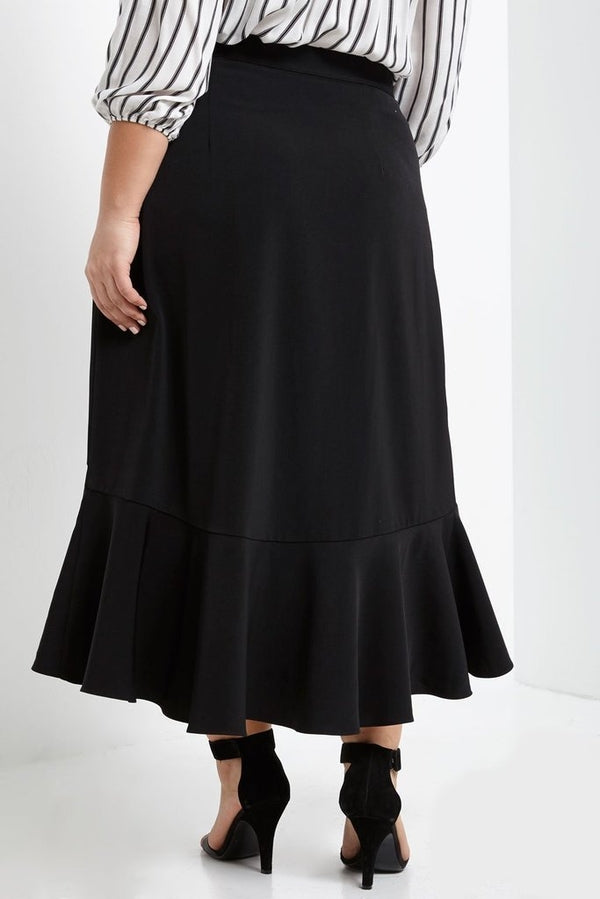 Niki Ruffle Midi Skirt-Bottoms-MT-Daring Diva Australia, plus size fashion, plus size clothing, plus size clothing online, plus size womens clothing, daring diva, daring diva australia, plus size womens clothing online, plus size womens fashion, plus size womens fashion online, plus size skirt, plus size summer skirt, plus size tiered skirt, plus size midi skirt, plus size skater skirt, plus size floral skirt, plus size office skirt, plus size formal skirt, plus size casual skirt, plus size black skirt