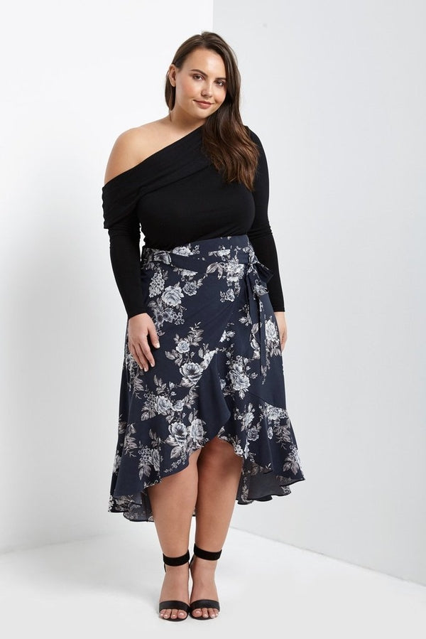 Niki Ruffle Midi Skirt-Bottoms-MT-Daring Diva Australia, plus size fashion, plus size clothing, plus size clothing online, plus size womens clothing, daring diva, daring diva australia, plus size womens clothing online, plus size womens fashion, plus size womens fashion online, plus size skirt, plus size summer skirt, plus size tiered skirt, plus size midi skirt, plus size skater skirt, plus size floral skirt, plus size office skirt, plus size formal skirt, plus size casual skirt, plus size pull on skirt