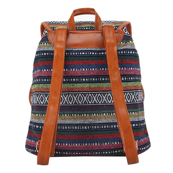 Z-Interweave Canvas Backpack-SOLD-SOLD-Daring Diva Australia