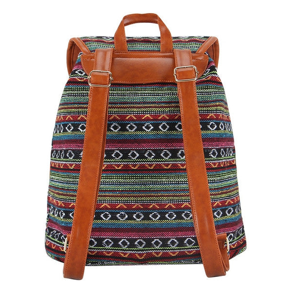 Z-Diamond Swirl Canvas Backpack Purple-SOLD-SOLD-Daring Diva Australia