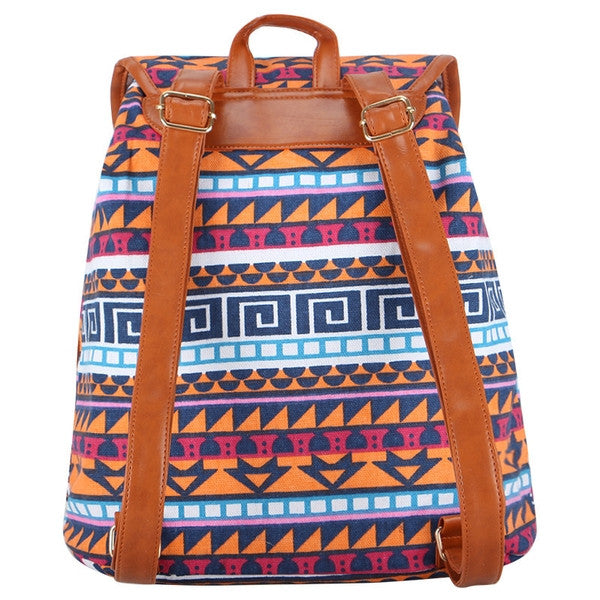 Z-Geo Canvas Backpack Blue-SOLD-SOLD-Daring Diva Australia