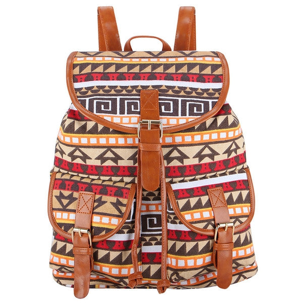 Z-Geo Canvas Backpack Mustard-SOLD-SOLD-Daring Diva Australia