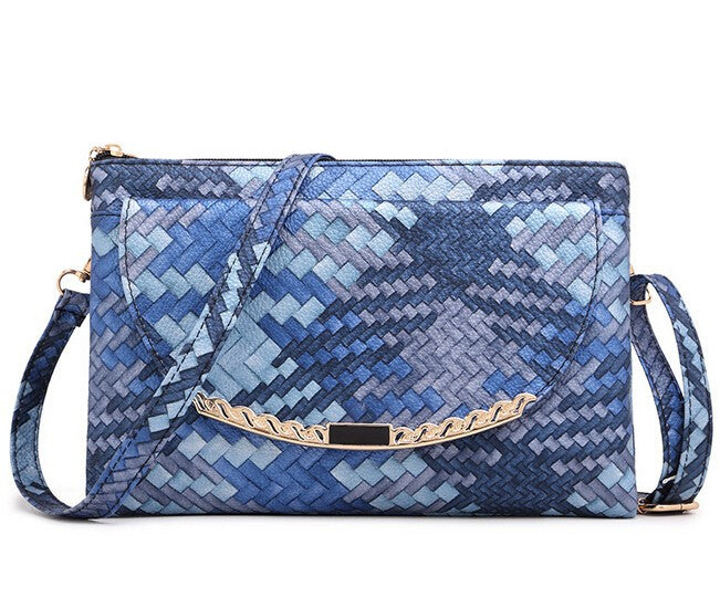 Z-Croc Style Day Clutch Blue-SOLD-SOLD-Daring Diva Australia