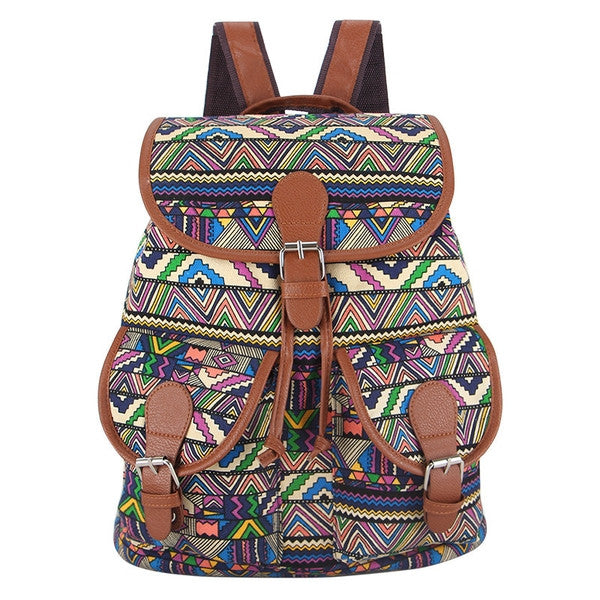 Z-Cross-eyed Delight Canvas Backpack-SOLD-SOLD-Daring Diva Australia