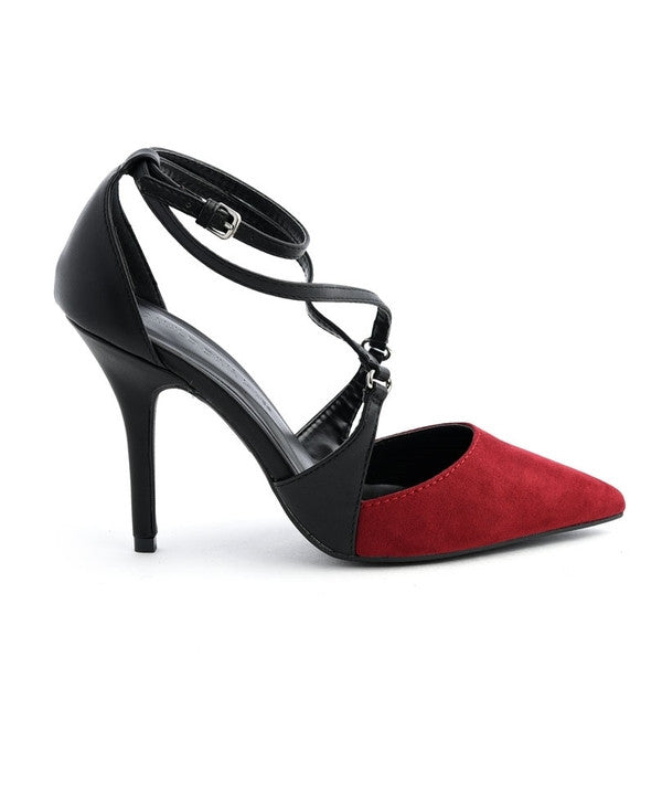 Lovisa Burgundy Heels-Shoes-WFS Shoes-Daring Diva Australia, plus size clothing, plus size fashion, plus size shoes, shoes, plus size work shoe, work shoes, plus size slide, slide shoes, wide fit slide, wide fit sandal, plus size heels, heels, high heels, heels for woman, stilettos, womens shoes, womans sandals, plus size flats, womans flats, dress shoes, womans formal shoes, strap heels, ankle strap heels, burgundy heels, maroon heels,