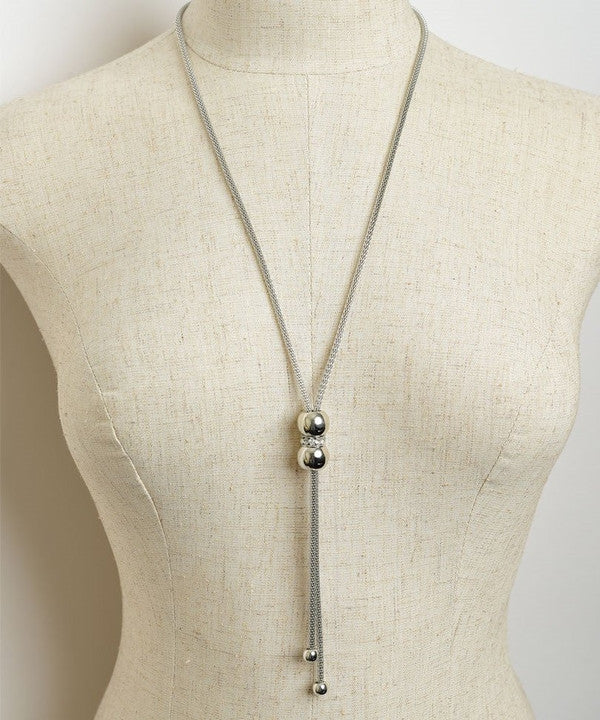 Drop Pearl Necklace Silver-Markets-Markets-Silver-Daring Diva Australia