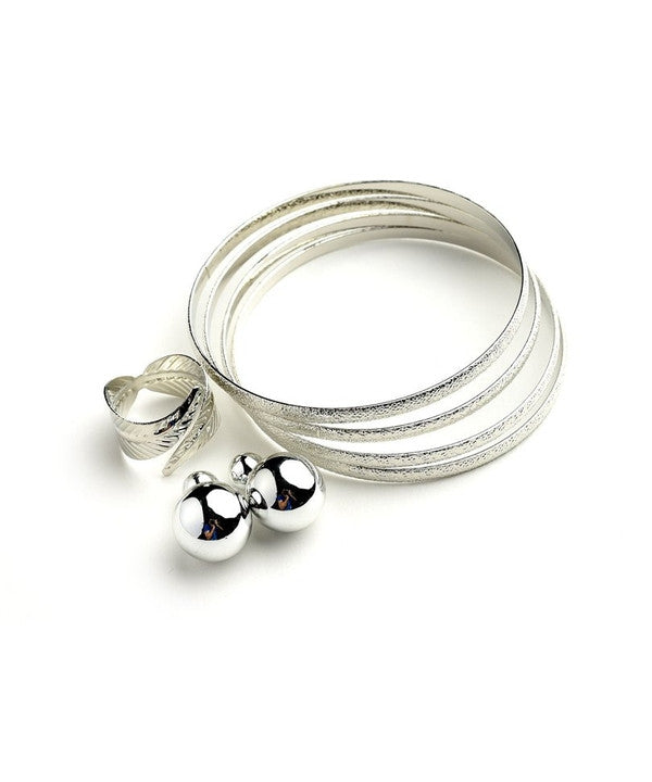 Weave Bangle w/ Ring & Earrings-Jewellery-Jewellery-Daring Diva Australia, jewellery, jewelry, rings, earrings, necklaces, bracelet, bangles, choker, fashion jewellery, accessories, gold jewelry, silver jewellery, cheap jewellery, jewellery stores, imitation jewellery, fashion earrings, fashion rings, fashion necklace, costume jewellery, women’s jewellery, earrings for women, gold necklace for women, gold ring for women, women ring, silver necklace for women, silver ring for women, leaf bracelet