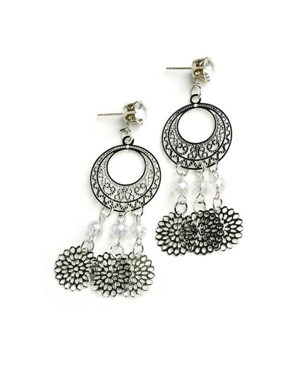 Triple Circle Earrings Silver-Jewellery-Jewellery-Silver-Daring Diva Australia, jewellery, jewelry, rings, earrings, necklaces, bracelet, bangles, choker, fashion jewellery, accessories, gold jewelry, silver jewellery, cheap jewellery, jewellery stores, imitation jewellery, fashion earrings, fashion rings, fashion necklace, costume jewellery