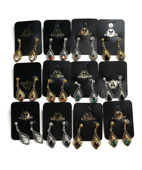 Gem Laced Earrings-Jewellery-Jewellery-Daring Diva Australia, jewellery, jewelry, rings, earrings, necklaces, bracelet, bangles, choker, fashion jewellery, accessories, gold jewelry, silver jewellery, cheap jewellery, jewellery stores, imitation jewellery, fashion earrings, fashion rings, fashion necklace, costume jewellery