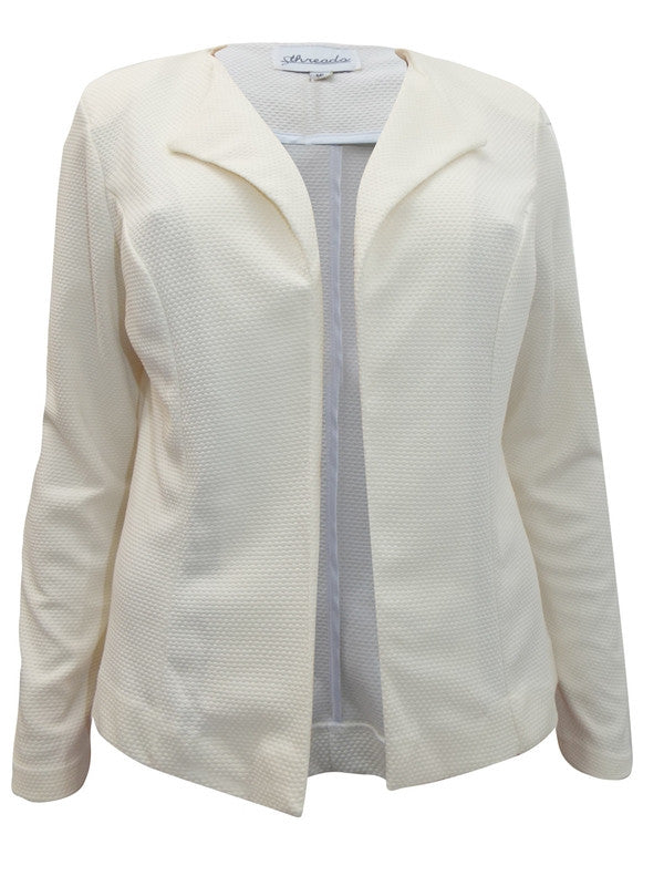 Z-Honeycomb Textured Fold Front Blazer-SOLD-SOLD-Daring Diva Australia