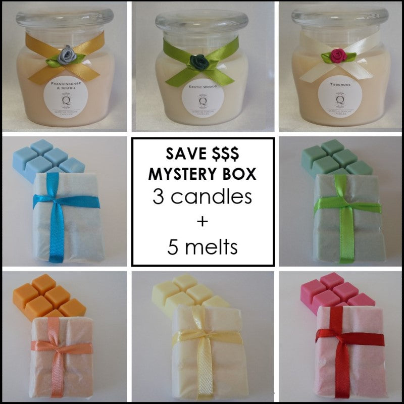 quirche zorche candles, bulk buy wax melts, scented wax, scented melts, fragrant wax, fragrant melts, wick, wax, melt, wax melts, wax fragrance, home fragrance, decor, fragrance, oil burner, candles, jar candles, save $$$, mystery candle and melts box, mystery box, mystery box candles, mystery box melts, scented candles