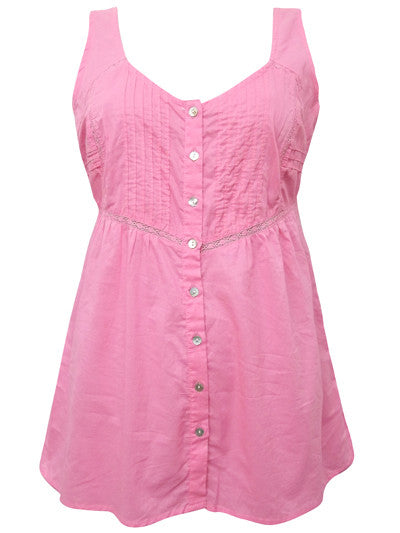 Sleeveless Pintuck Top Pink-Clearance-Daring Diva Australia-12-Daring Diva Australia