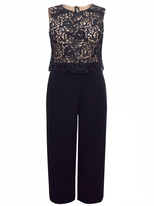 Z-Lace Layered Cullotte Jumpsuit-SOLD-SOLD-Daring Diva Australia